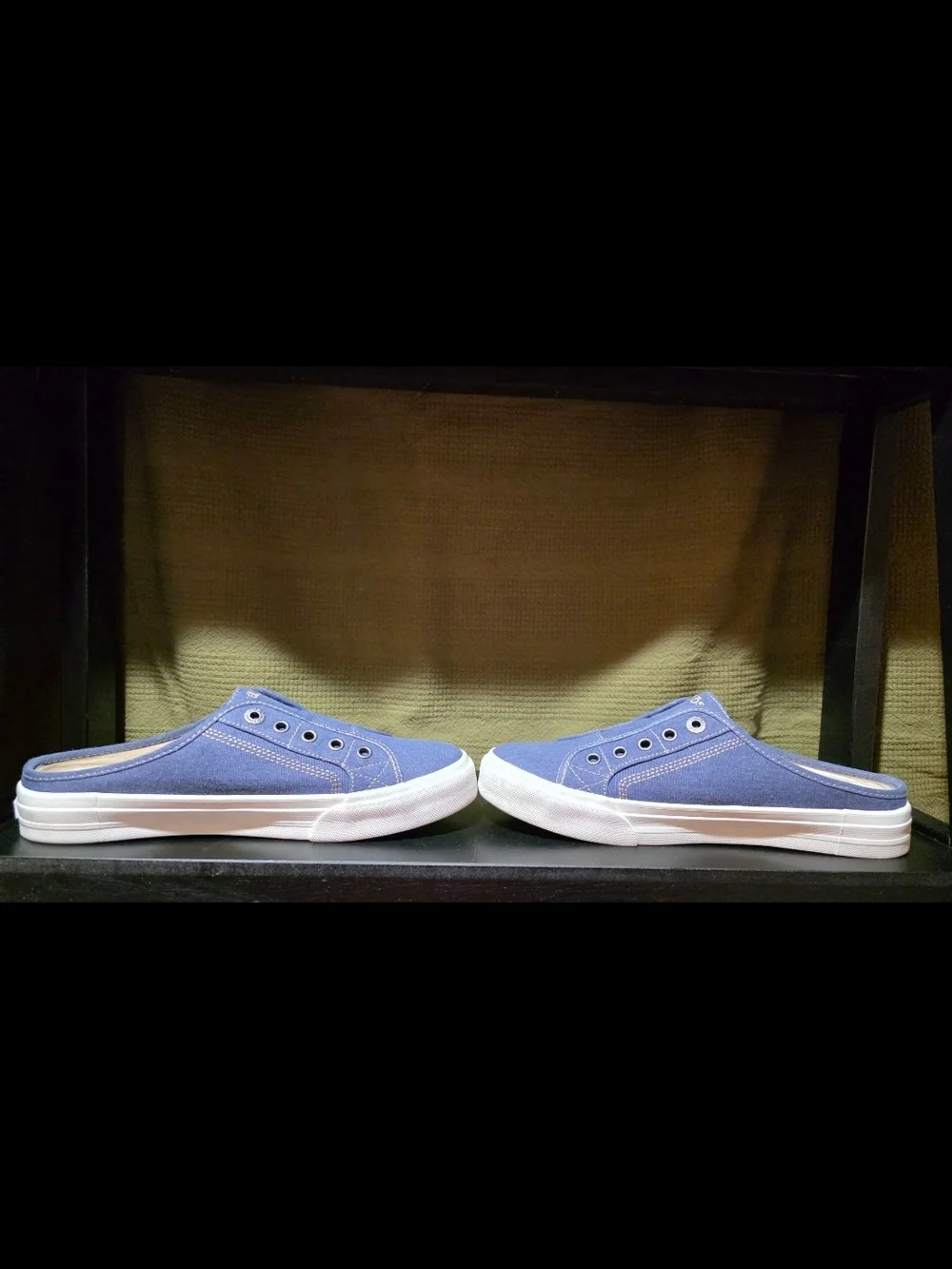 Taos Footwear Blue Slip-On Canvas Sneakers